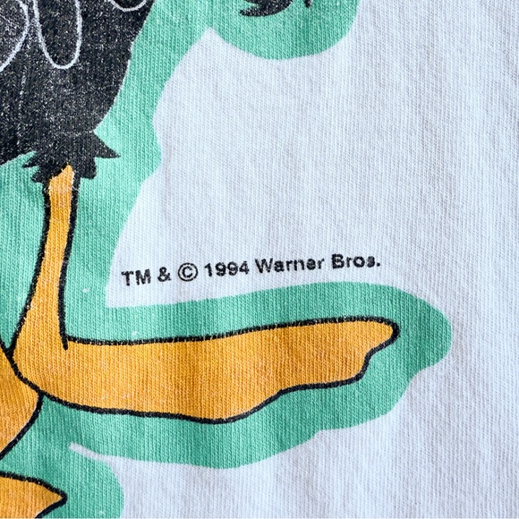 Vintage Looney Tunes Daffy Duck T-Shirt 90s Single Stitch Cropped Boxy Women’s - Picture 4 of 16